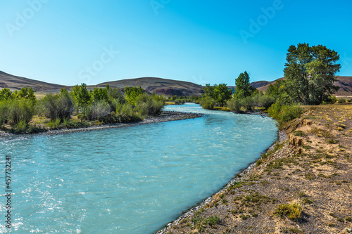 The Chagan-Uzun River  a tributary of the Chuya. Kosh-Agachsky district of the Altai Republic  Russia
