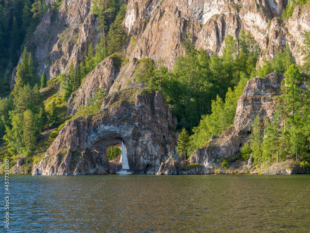 The Tsar's Gate is a landmark of the Biryusinsky Bay