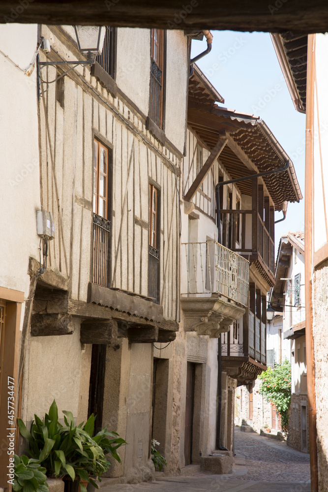 Street Scene in Sequeros Villages, Salamanca
