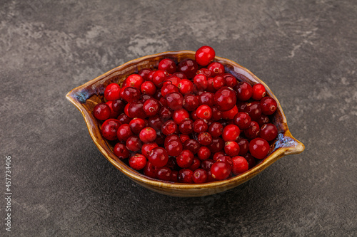 Sweet and tasty cranberry in the bowl