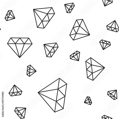 Diamond simple seamless pattern background. Vector Illustration