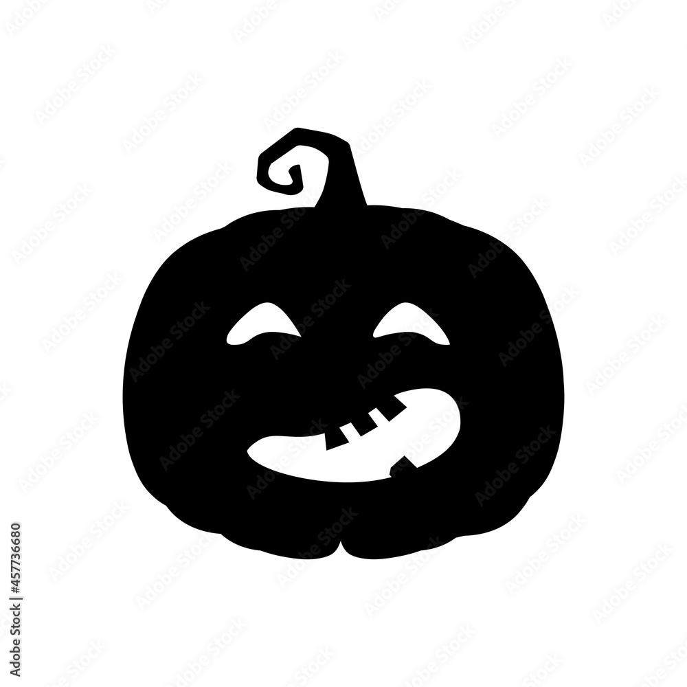 Halloween scary pumpkin in flat style Holiday cartoon concept Halloween scary pumpkin in flat style Holiday cartoon concept