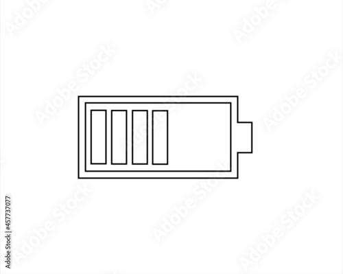 Battery icon with black line