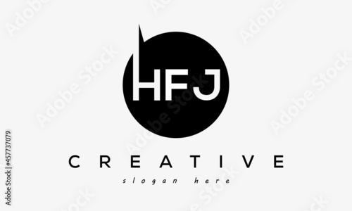 HFJ creative circle letters logo design victor photo