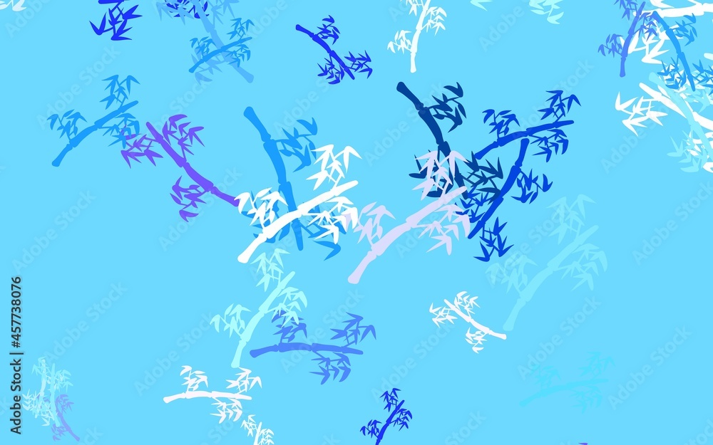 Light Pink, Blue vector abstract background with branches.