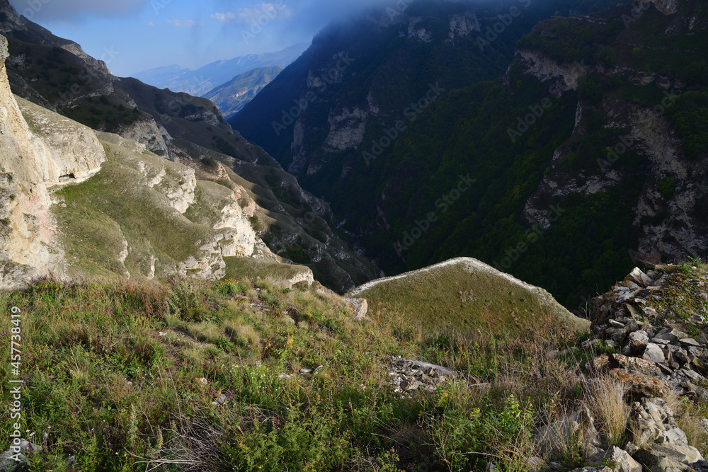 Fototapeta premium Kharkaroi. Chechen scenery. Chechnya, Russia