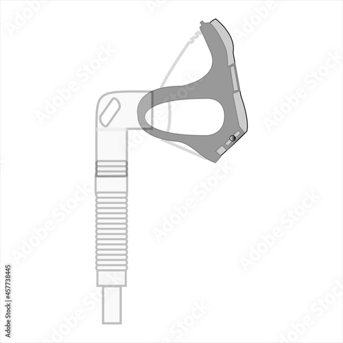 Mascara para equipo cpap vista lateral