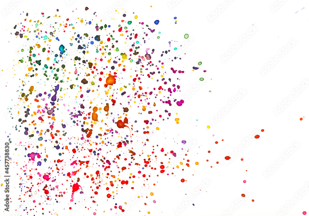 Color drops white background