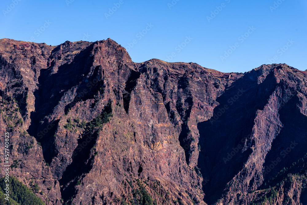 National Park of Caldera de Taburiente. Old Volcano Crater. Roque de los Muchachos. La Palma, Canary Islands.