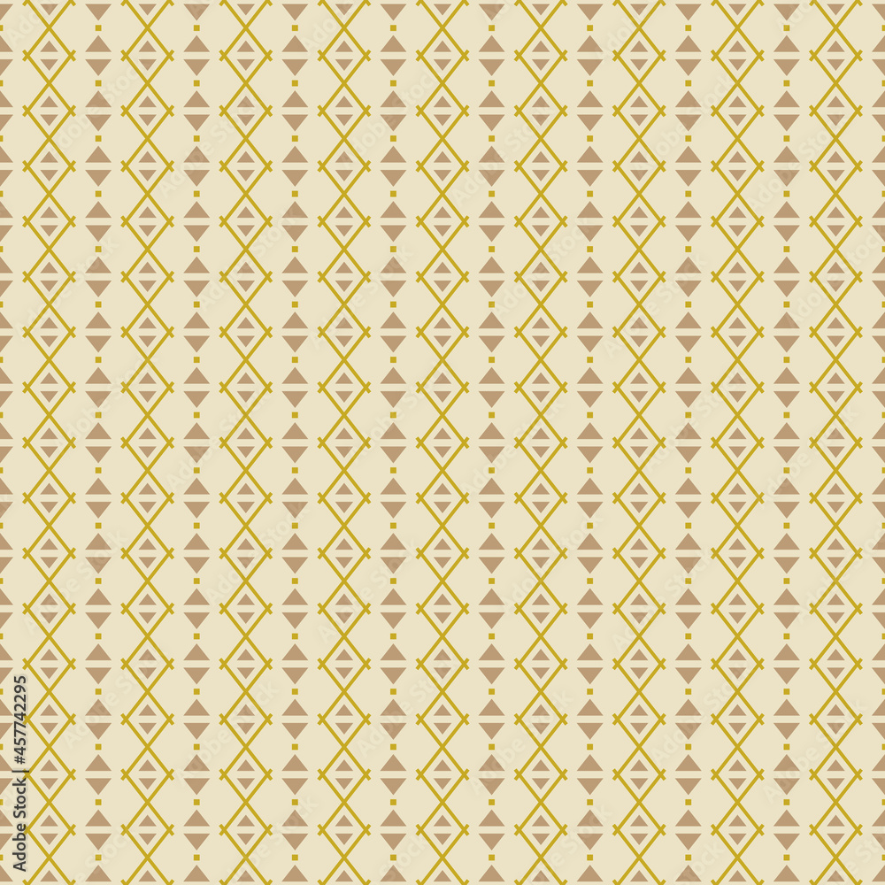 Vector boho seamless pattern. Light sand geometric background in ethnic style for fabric, wrapping paper, packaging, wallpaper and scrapbooking