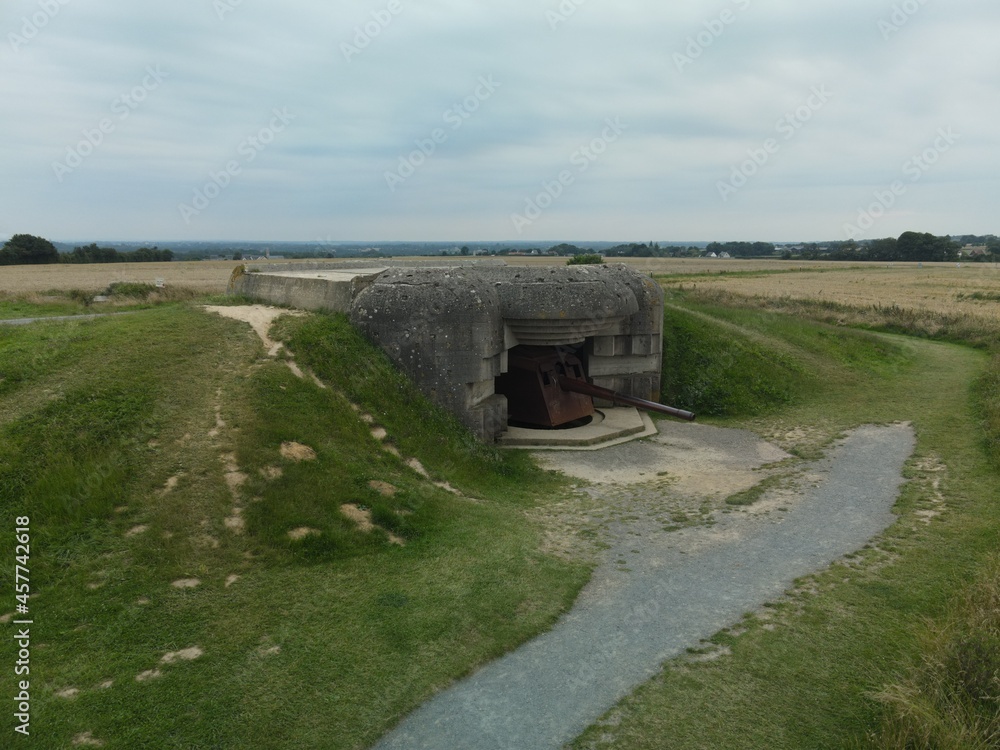 Bunker - Batterie de Longues-sur-Mer entre Omaha et Gold beach - Débarquement de Normandie - France