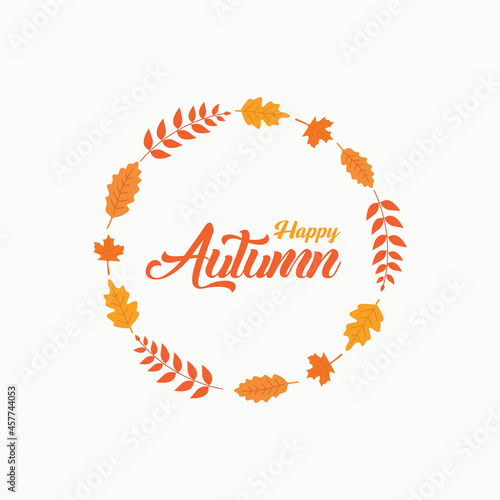 fall or autumn circle decoration badge label tee T shirt print patch clothing stamp stickers decoration and gifts ,fall autumn t-shirt print design vector circle