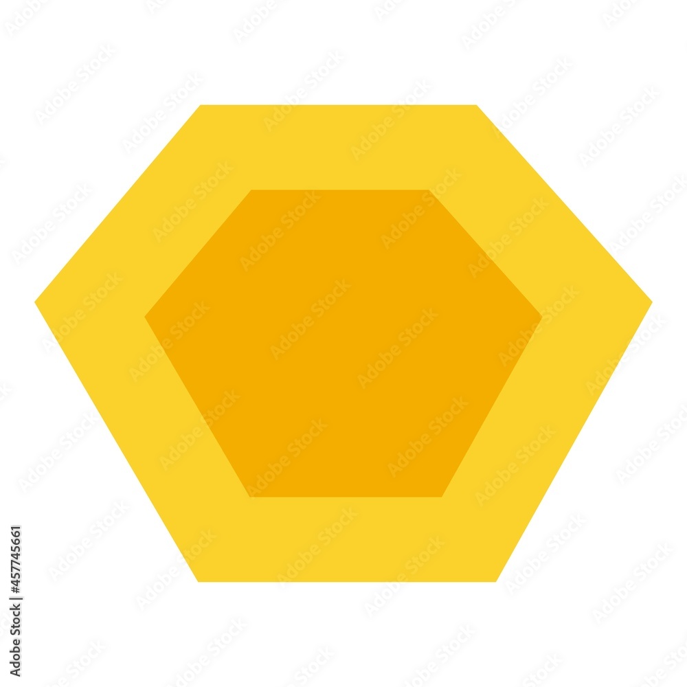 Yellow honeycomb isolated on white. Cartoon style. Graphic design element. Healthy food. Honey and beewax. Apiary, hiver and beekeeper. For post cards, poster, print, social media, icon, web Yellow honeycomb isolated on white. Cartoon style. Graphic design element. Healthy food. Honey and beewax. Apiary, hiver and beekeeper. For post cards, poster, print, social media, icon, web
