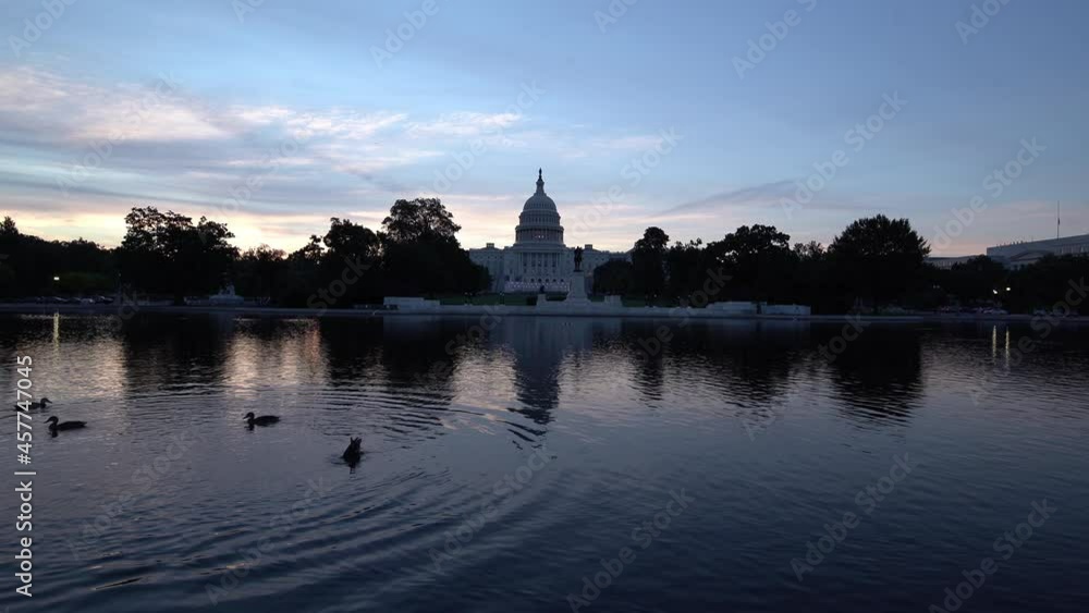 The United States Capitol Morning in the Covid 19 Pandemic Wide The United States Capitol Morning in the Covid 19 Pandemic Wide