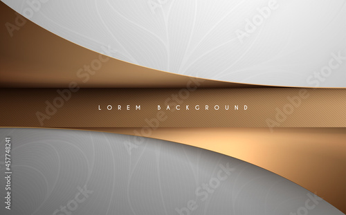 Abstract white and gold luxury paper background