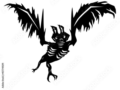 Monster Vampire Bat Beast Halloween HD Vector Silhouette Transparent Background
