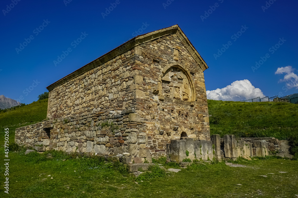 Ancient Tkhaba-Yerdy Church. North Caucasus. Republic of Ingushetia, Russia