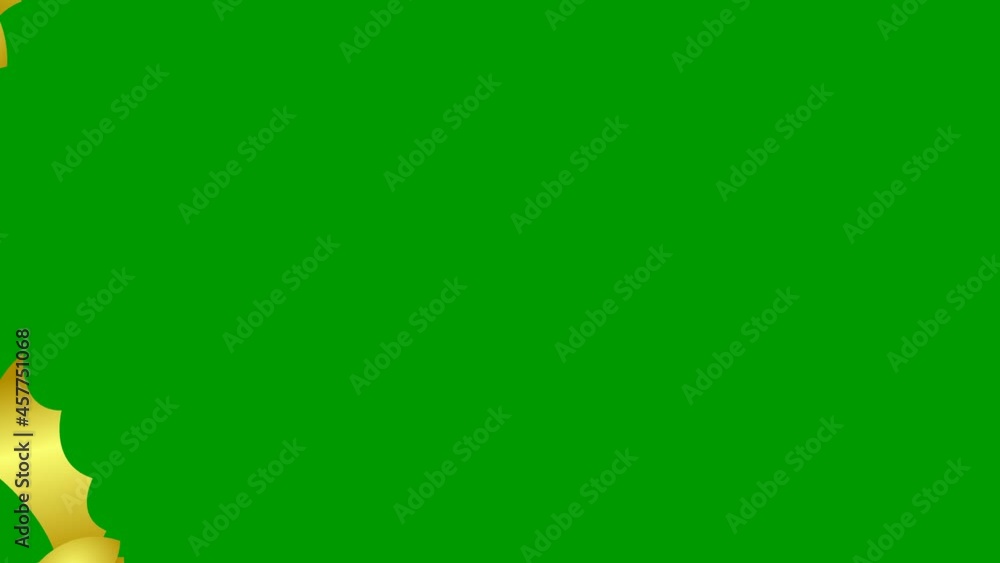 Animated gold bats fly out from the center of the screen. Looped video. Concept og Halloween, Black friday. Vector illustration isolated on a green background.