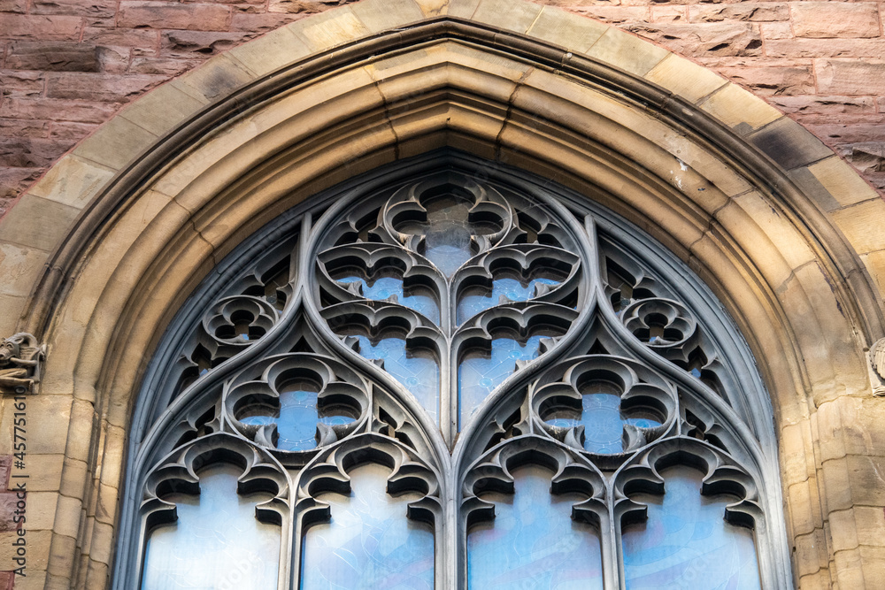 Architecture detail of Saint Andrew United Church in Montreal, Canada