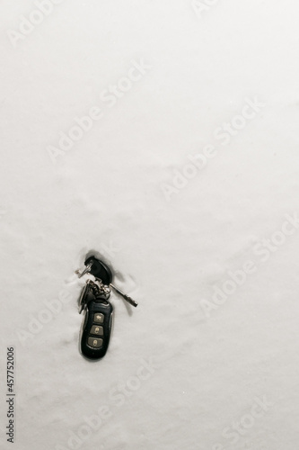 Car keys lost in the snow