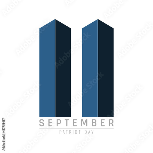 USA September 11 Patriot Day. 9/11 USA Patriot Day 2001 vector stock illustration