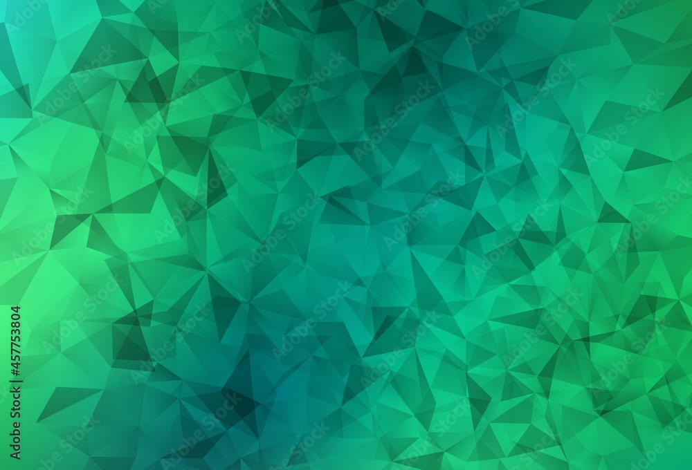 Light Green vector abstract polygonal template. Light Green vector abstract polygonal template.
