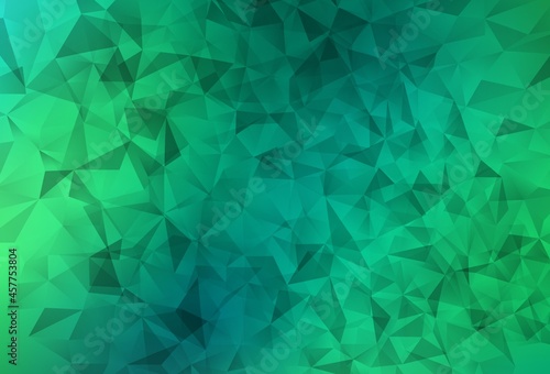 Light Green vector abstract polygonal template.