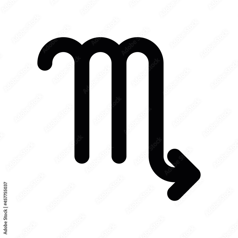 Scorpio - astrological sign. One of twelve zodiac symbols. Simple solid line vector icon. Scorpio - astrological sign. One of twelve zodiac symbols. Simple solid line vector icon.