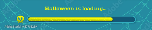 Halloween loading bar illustration