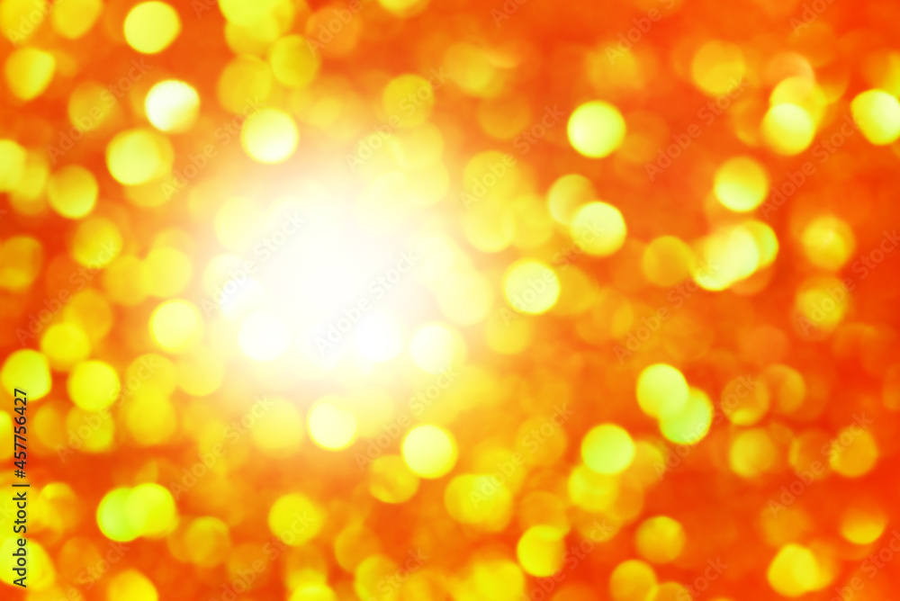 Defocus light orange and green glitter. Abstract bokeh light background. Defocus light orange and green glitter. Abstract bokeh light background.
