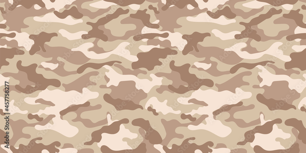 Desert camouflage pattern for clothing design. Trendy camouflage military pattern	