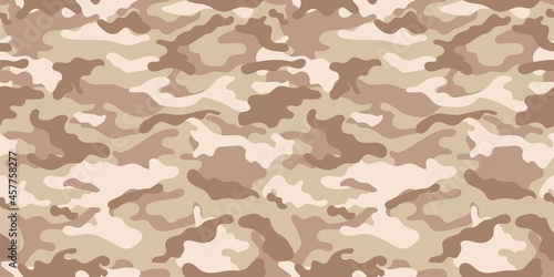 Desert camouflage pattern for clothing design. Trendy camouflage military pattern	