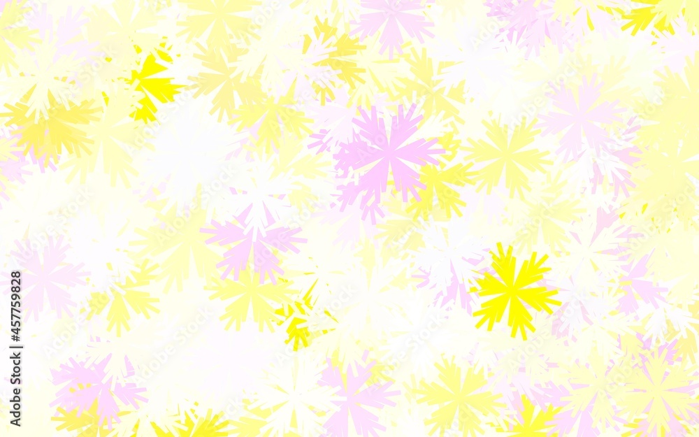 Light Pink, Yellow vector abstract background with flowers. Light Pink, Yellow vector abstract background with flowers.