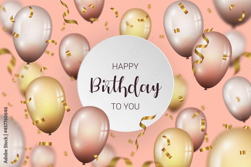 realistic birthday background vector design illustration realistic birthday background vector design illustration