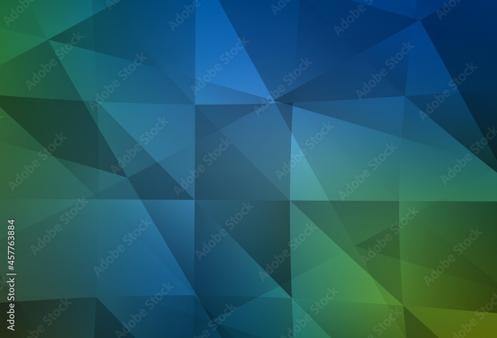 Obraz premium Light Blue, Green vector abstract polygonal pattern.