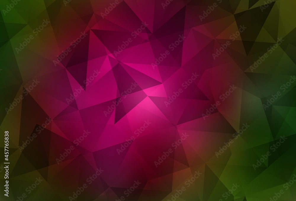 Dark Pink, Green vector triangle mosaic texture. Dark Pink, Green vector triangle mosaic texture.