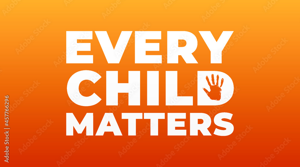every child matters, national day of truth and reconciliation modern creative banner, design concept, social media post with white text on an orange background every child matters, national day of truth and reconciliation modern creative banner, design concept, social media post with white text on an orange background