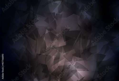 Dark Brown vector polygon abstract layout.