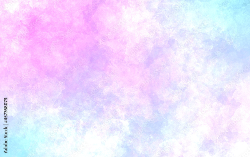 watercolor cute light pink blue magenta background, paint blur and mix, paint spots