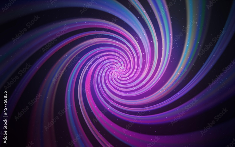 Fototapeta premium Dark Purple, Pink vector template with space stars.