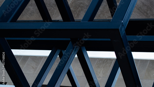 blue structural beams 