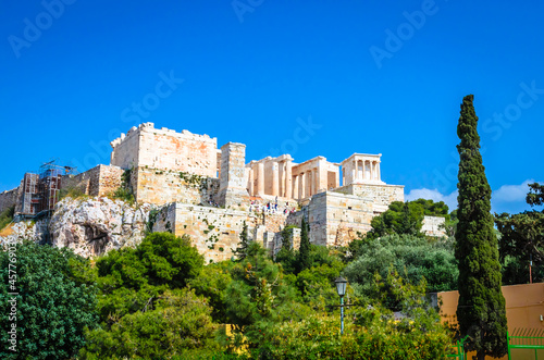 Panoramic view of Acropolis Hill in Athens  capital of Greece.
