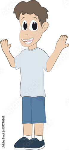 Cartoon illustration of a teenage boy