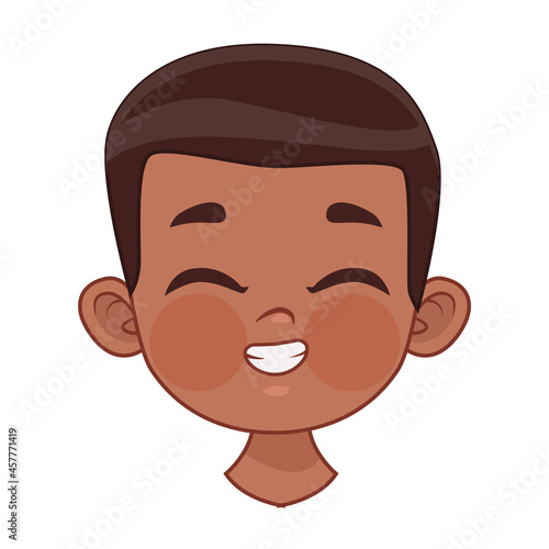 afro little boy head
