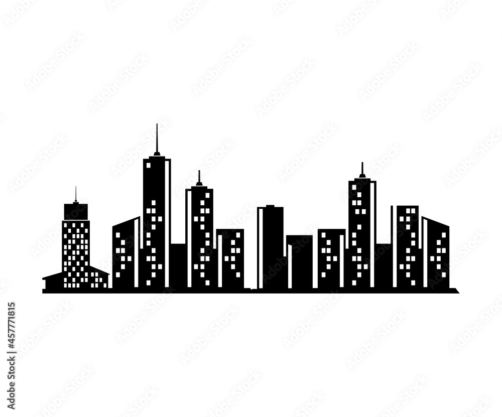 skyscraper and city icon