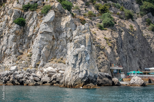 rocky coast of the sea