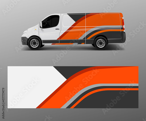graphic abstract racing designs for vehicle Sticker vinyl wrap. Car decal vector