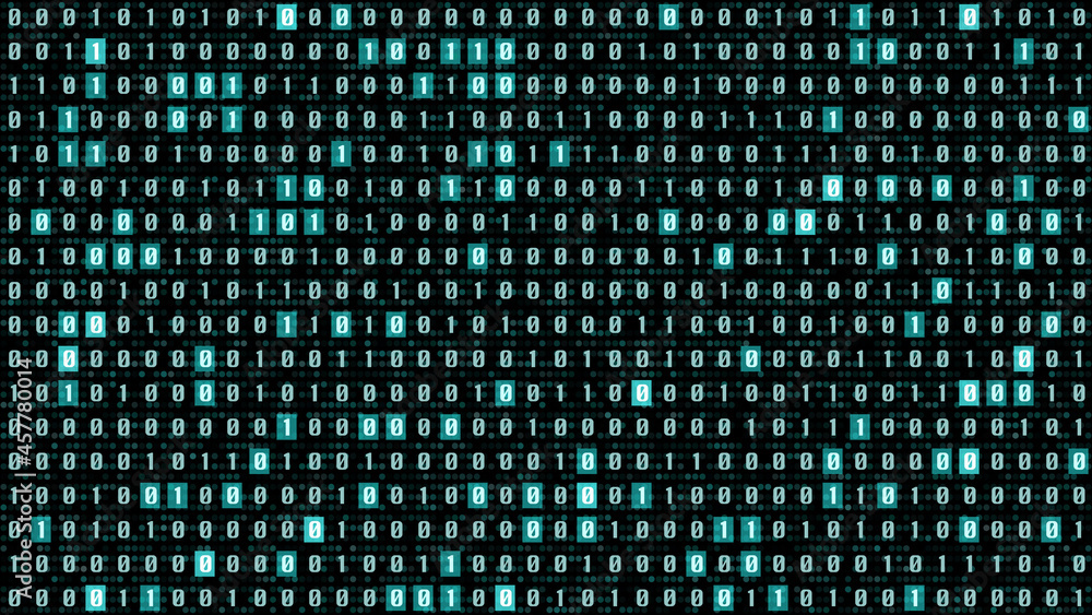 Digital Graphic Binary Number with HUD Random Data Sampling Selection Futuristic Illustration Digital Graphic Binary Number with HUD Random Data Sampling Selection Futuristic Illustration