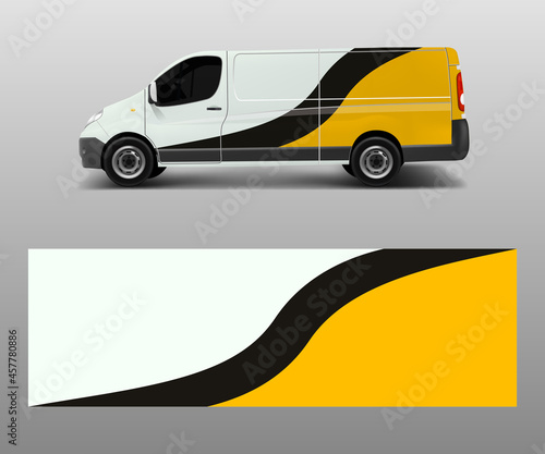 graphic abstract racing designs for vehicle Sticker vinyl wrap. Car decal vector