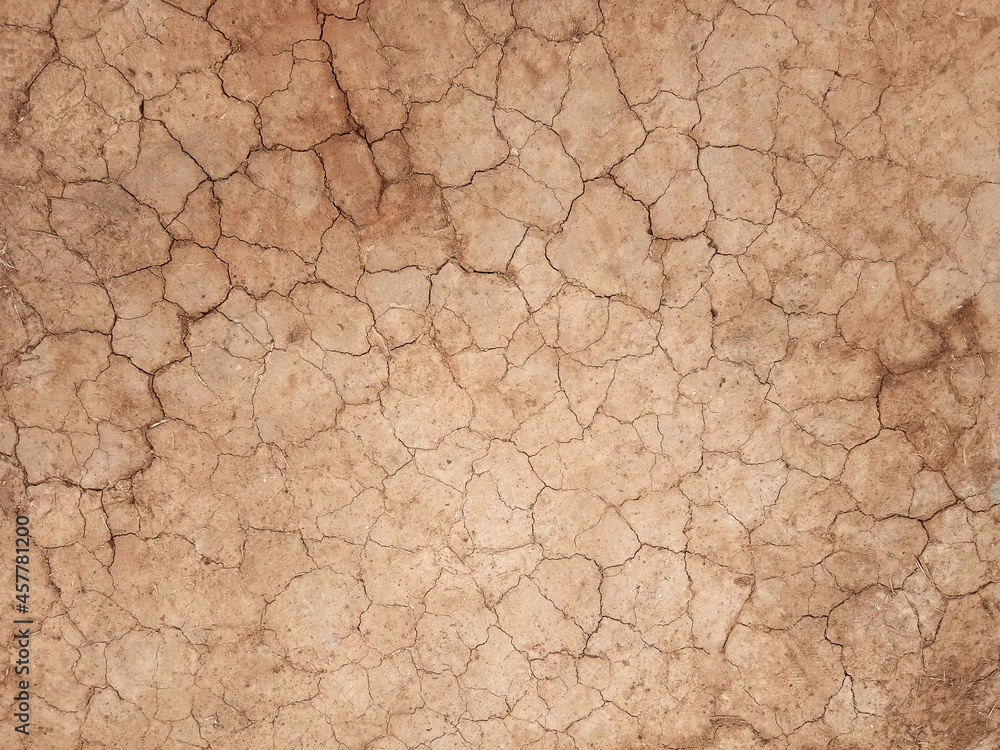 The ground has cracks in the top view for the background The ground has cracks in the top view for the background